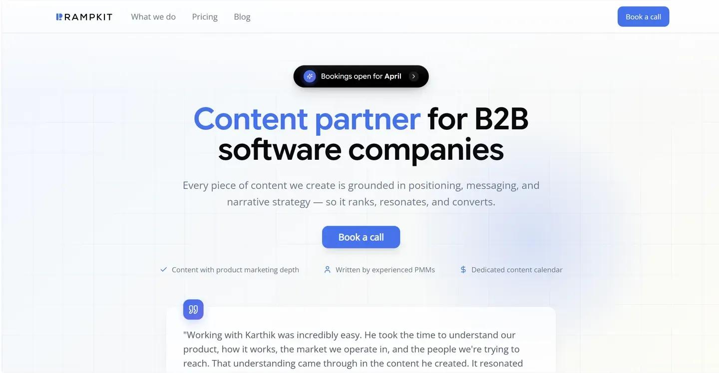 Rampkit - website screenshot