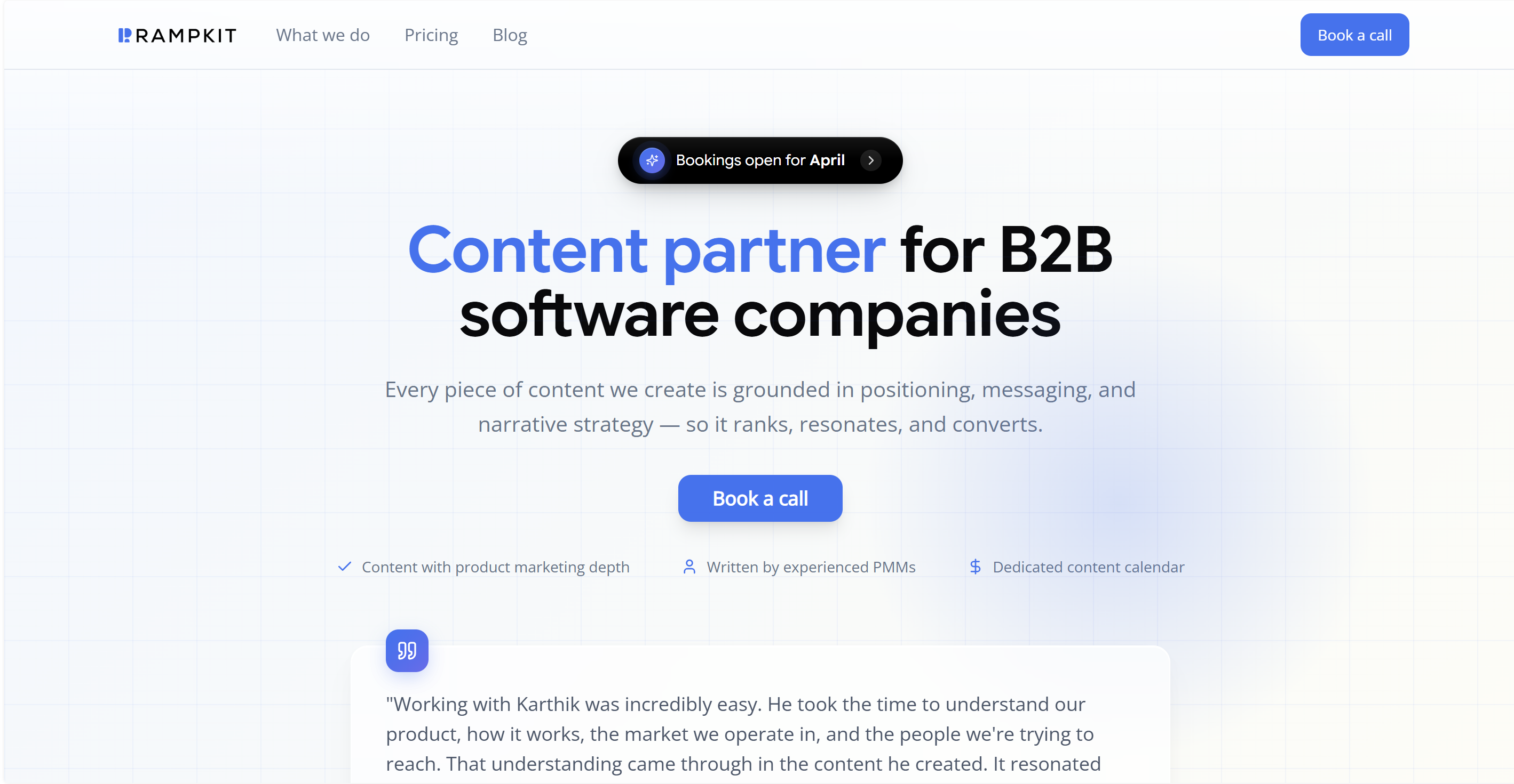 Rampkit - website screenshot
